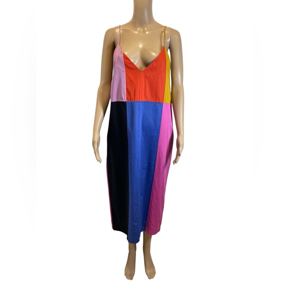 Mara Hoffman Georgia Colorful Patchwork Midi Dress size M - Picture 2 of 5